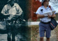 Side by side recreation of letter carriers from 1970s and today