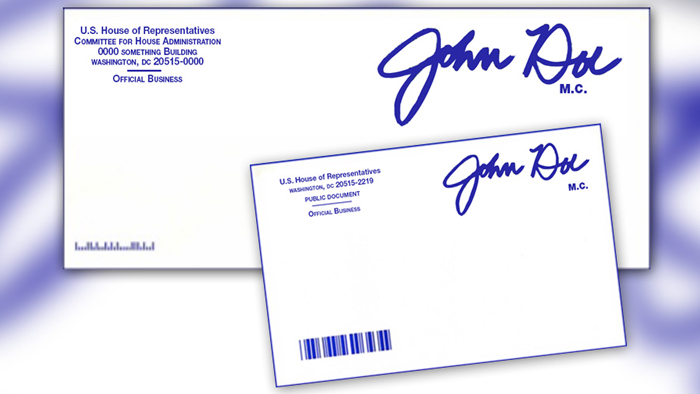 An example of Franked Mail