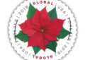 Poinsettia round stamp