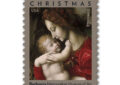 Stamp showing Italian painting of Mary and the Christ child