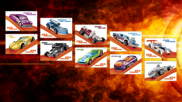 Hot Wheels stamps