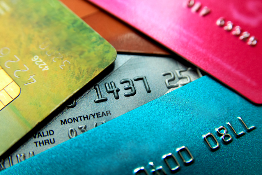 Collage of credit cards