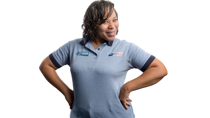 Female Postal Service employee