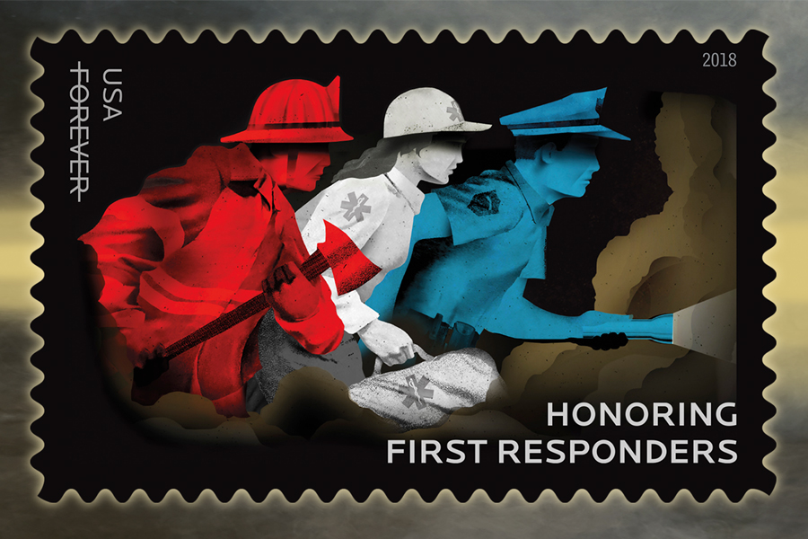 The Honoring First Responders stamp