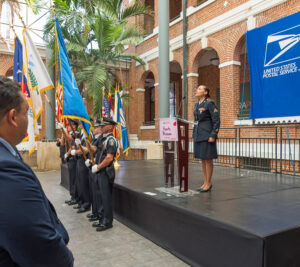 Sgt. Milani Peña of the Puerto Rico Army National Guard performs