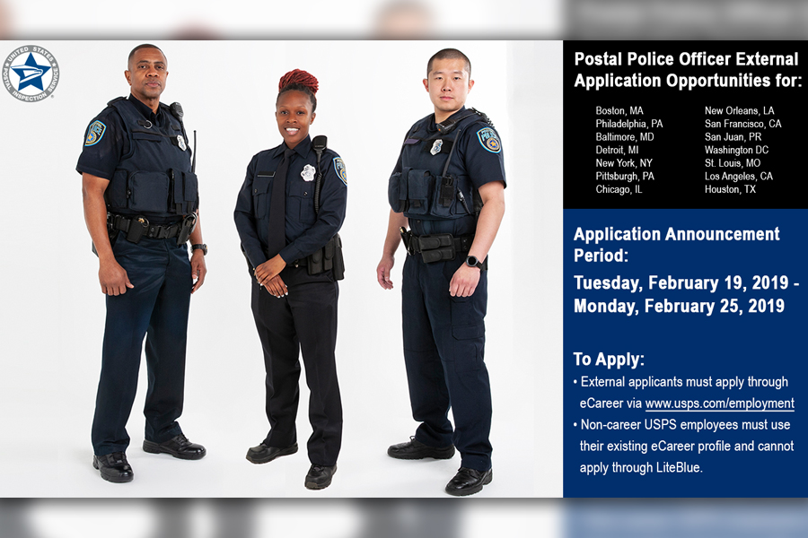 Postal Police officer hiring announcement