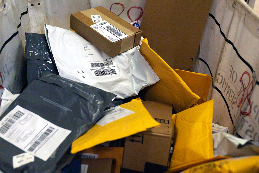 A pile of packages and parcels