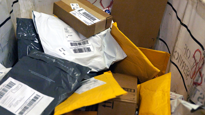 A pile of packages and parcels