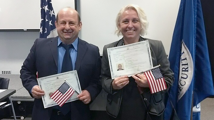 Postal employees become U.S. citizens