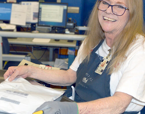 Donna Dyches, a mail processing clerk