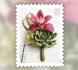 Stamp showing boutonniere