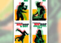 4 stamps showing hip-hop imagery