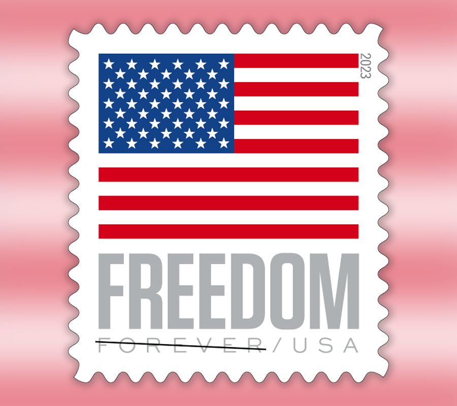 USPS 2023 US Flags Freedom Forever Postage Stamps
