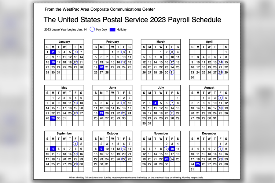 Paydays USPS Employee News