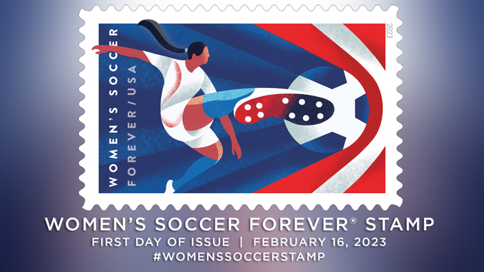 U.S. Postal Service dedicates soccer stamp for SheBelieves Cup 