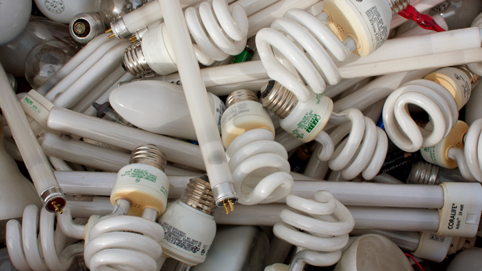 Assortment of light bulbs and wattages