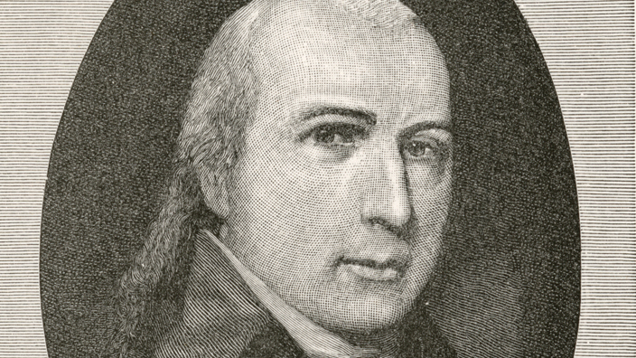 Portrait of Ebenezer Hazard, the third postmaster general, who served until 1789.