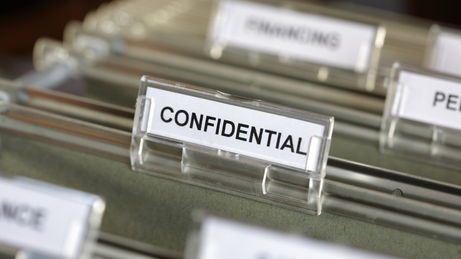 A file marked "Confidential"