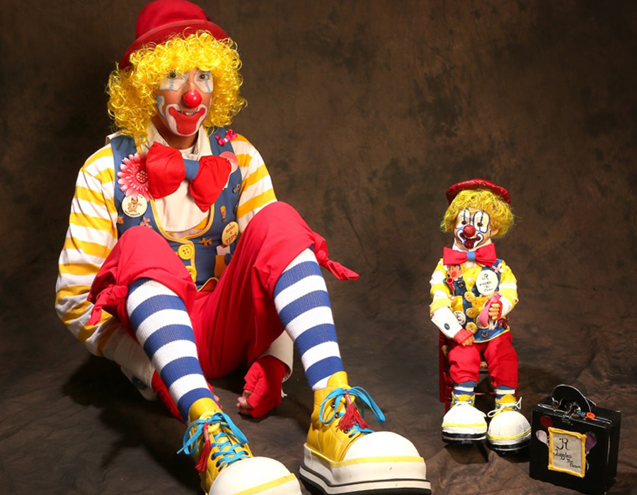 J.R. Juggles the Clown with with clown doll