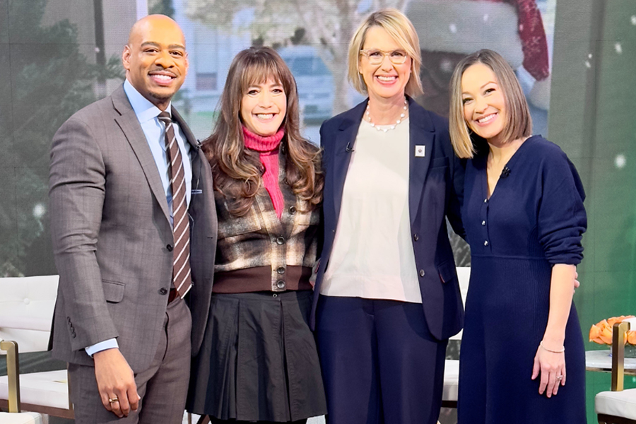 From left to right are “GMA3” host DeMarco Morgan; “Dear Santa, The Series” director Dana Nachman; USPS Marketing Vice President Sheila Holman; and “GMA3” co-host Eva Pilgrim.