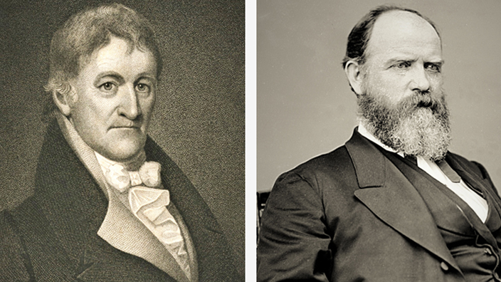 Joseph Habersham, left, served as postmaster general from 1795 to 1801, while John A.J. Creswell held the post from 1869 to 1874.