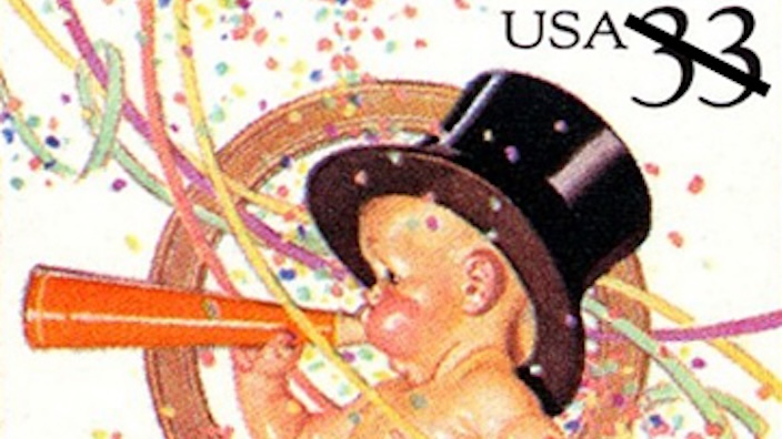 USPS released a Baby New Year stamp in 1999 to mark the arrival of the 21st century.