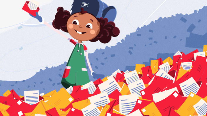 A screenshot of a website featuring colorful holiday imagery