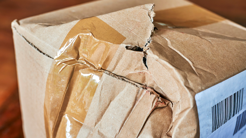 A package that is torn open