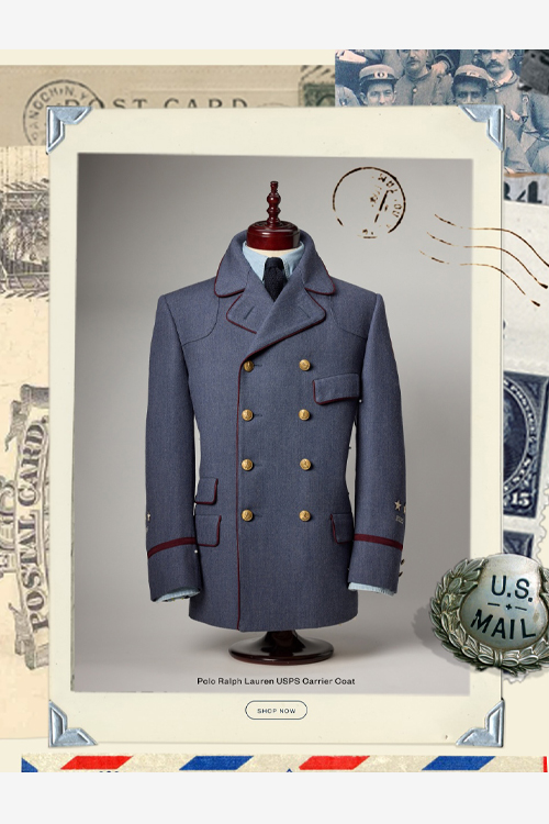 A vintage-style postal jacket