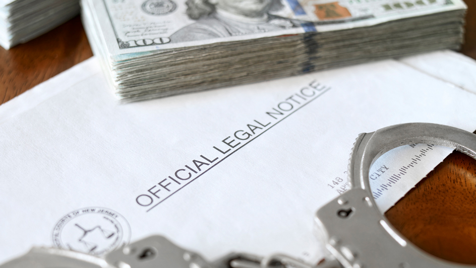 A close-up of handcuffs