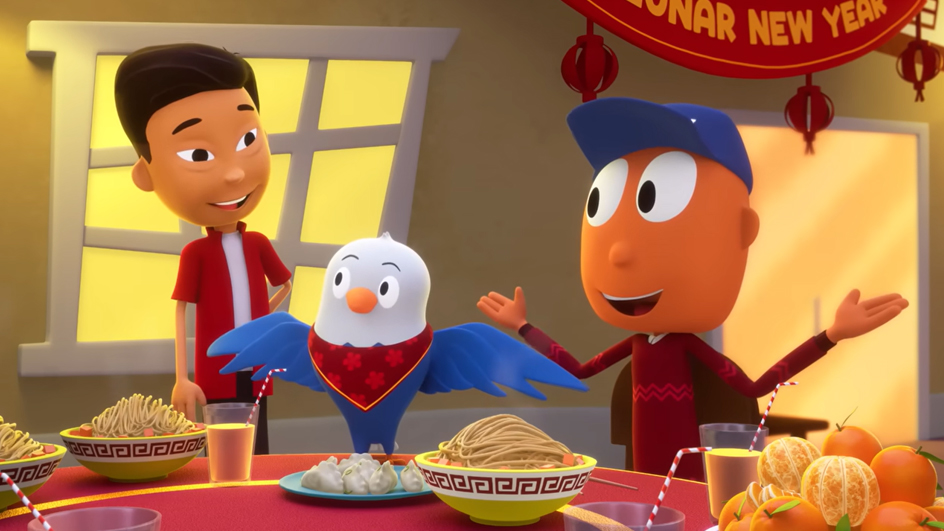 A still from the animated cartoon series “Mail with Mr. ZIP.”