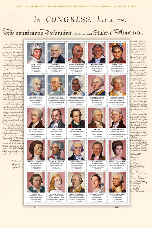 Image of the Figures of the American Revolution stamps