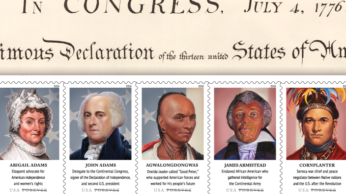 Image of the Figures of the American Revolution stamps