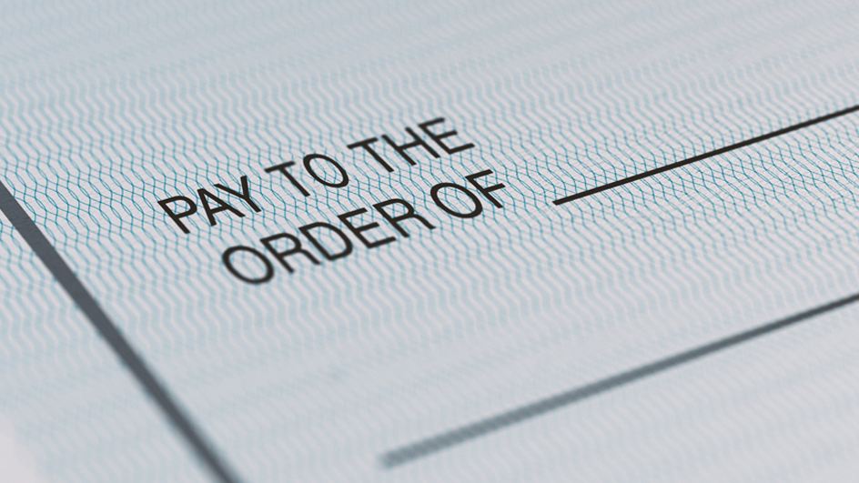 Partial image of a check