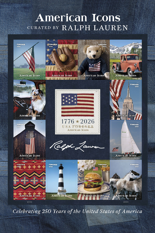 An image of the 13 American Icons stamps