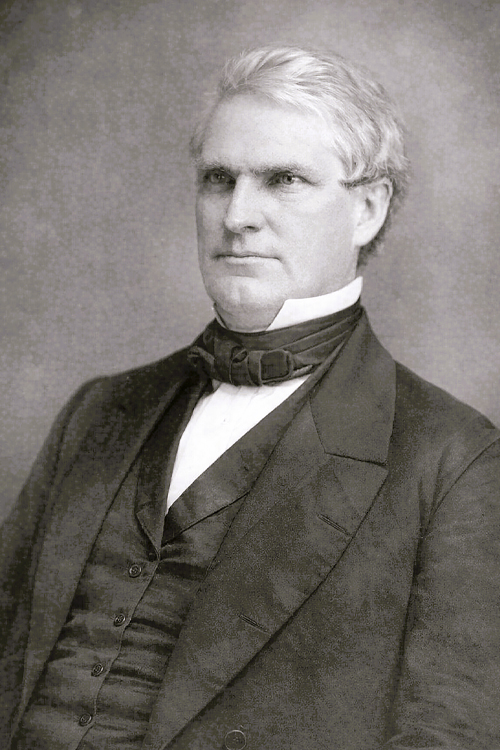Black-and-white portrait of Nathan Kelsey Hall, postmaster general from 1850 to 1852