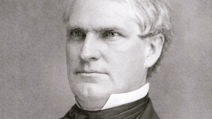 Black-and-white portrait of Nathan Kelsey Hall, postmaster general from 1850 to 1852