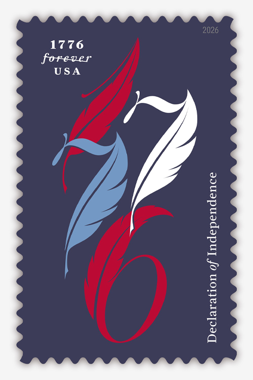 The Declaration of Independence stamp, to be released on July 4, honors America’s founding text.